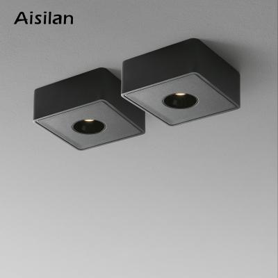 China Aisilan simple indoor store showcase recessed outdoor aluminum square mini ceiling anti-glare downlights focos led lighting spotlight for sale