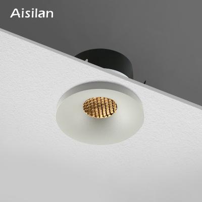 China High Radiation Aisilan Hotel Lobby 7watt 4000k British Standard Commercial Home Ceiling Spot Led Light Cob Recessed Down Light for sale