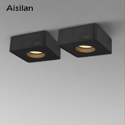 China Aisilan radiation hotel commercial high anti-glare ultra thin living room downlight aluminum square led down light for sale