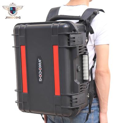 China M460# pp universal hard plastic suitcase case waterproof shockproof dustproof black backpack case tool box for sale