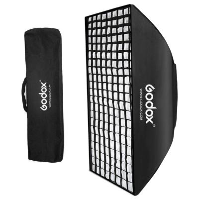 China Studio Flash Godox softbox 60*90cm 70*100cm 80*120cm 30*120cm Studio Softbox with Grid and Bowen Mount for Studio Flash for sale