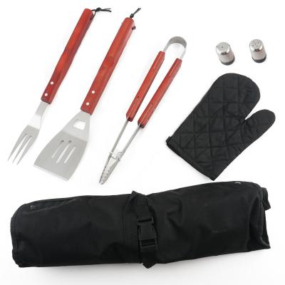 China Easily Cleaned Hot Sale Excellent Performance Grill Portable Sturdy Stainless Steel Grill Tool Set for sale