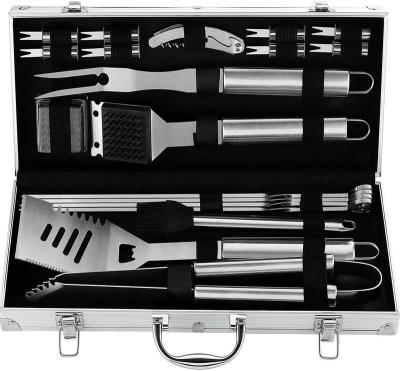 China Easily Cleaned Latest Design Large Stock Excellent Performance Grill Portable Sturdy Stainless Steel Grill 17pcs Tool Set for sale