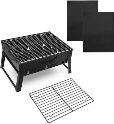 China Adjustable Height High Quality  And Easy To Clean folding suitcase charcoal bbq grill for outdoor for sale