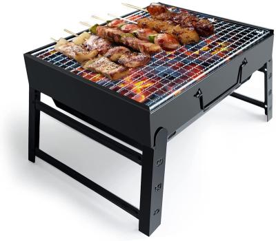 China Adjustable Height Wholesale Best portable folding charcoal barbecue grill for outdoor hiking picnics for sale