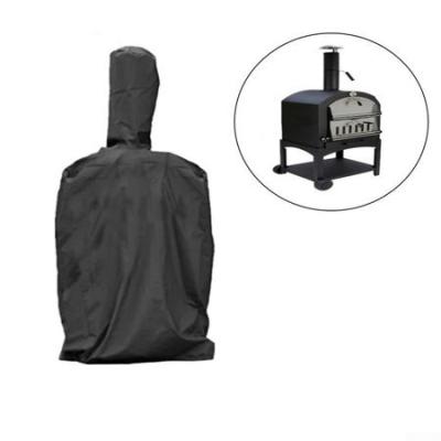 China Dustproof Rain Cover for Pizza Oven Heavy Duty Dust-Proof Weather Resistant Polyester Fabric Protective Cover-Black for sale