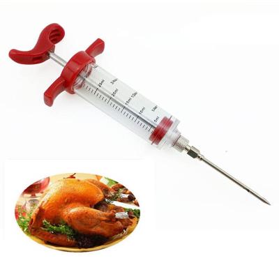 China Easily Cleaned Hot Sale Large Capacity Turkey Meat Syringe Marinade BBQ Meat Syringe with Stainless Steel Needle for sale