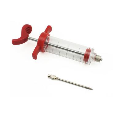 China Easily Cleaned High Reputation Large Capacity Turkey Meat Syringe Marinade BBQ Meat Syringe with Stainless Steel Needle for sale