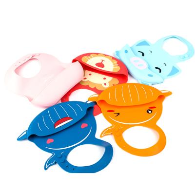 China Customized Viable Eco-friendly BPA Free Waterproof Printing White Silicone Rubber Baby Bibs For Baby for sale