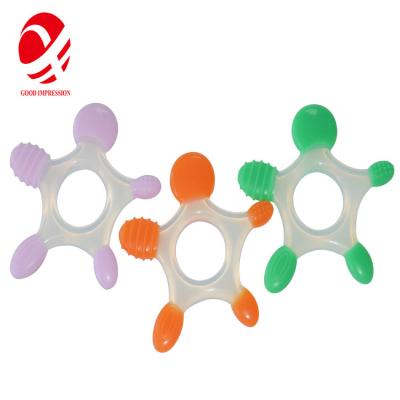 China Cute Starfish Design Baby Autism Chew Toys Silicone Gel Teether BPA Free Supplier China for sale