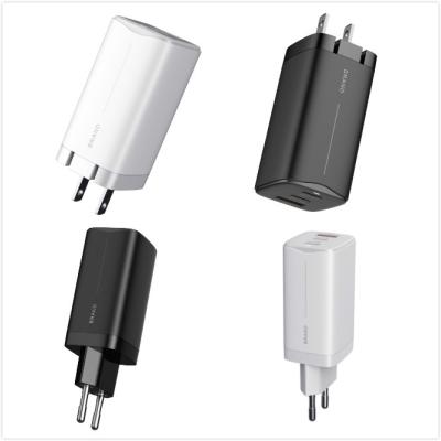 China GaN 65W PD QC USB Charger Multi Nitride Port Smart Type 2020 Newest C PD Charger EU JP KS R-U US Plug Gallium High Speed ​​Universal 3 Ports for sale