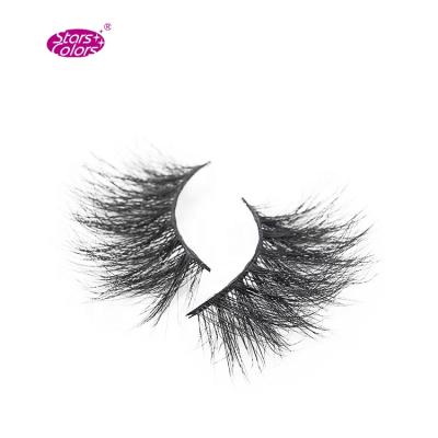 China 3d mink effect false eyelash 3d fluffy natural mink eyelashes with custom packing for sale