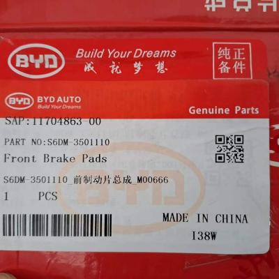 China High Quality Semi-Metallic Auto Spare Parts Strong Brake Pads Set For BYD E6 Electronic Car for sale