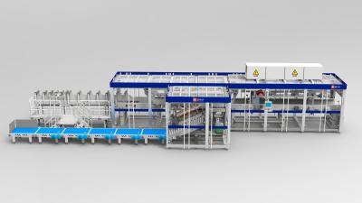 China 24000BPH Narrow Edge Wraparound Case Packer Machine High Speed Packaging for sale