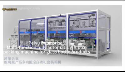 China Fully Automatic Robotic Tray Case Packaging Machine For Glass Bottle for sale