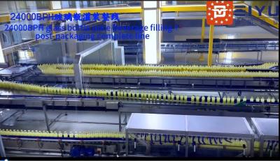 China 24000BPH Glass Bottle 1000ml Juice Beverage Filling + Post-packaging Complete Line for sale