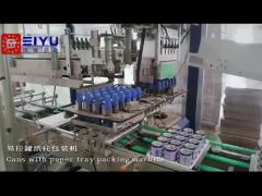 Cans with paper tray case packing machine