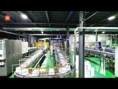 Marshalling station and single column palletizer for 48000BPH bottled water production line