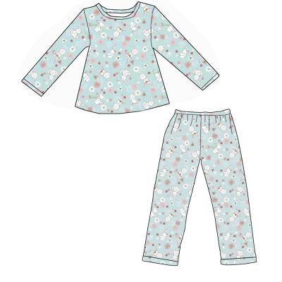 China New Spring Children Pajamas Suit Children Long Pants 2Pcs Casual Clothing Sets Girls Pajamas Outfits for sale