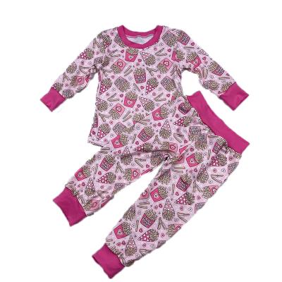 China 2022 New Arrival Valentine's Day Kids Babies QUICK DRY Pajamas Long Sleeve Lounge Set for sale