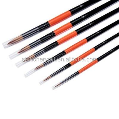 China 6pcs Oil Customized Design Art Painting Brush Taklon Artist Brush Artist Watercolor Brush for sale