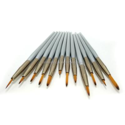 China Detail Brush 12 Nylon Miniature Art Brushes for Good Art Painting Detailing for sale