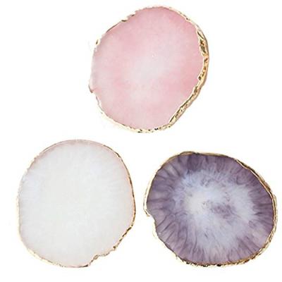 China Nail Tips Rack Display Paint Tray Imitate Natural Agate Aemstones Nail Art Palette for sale