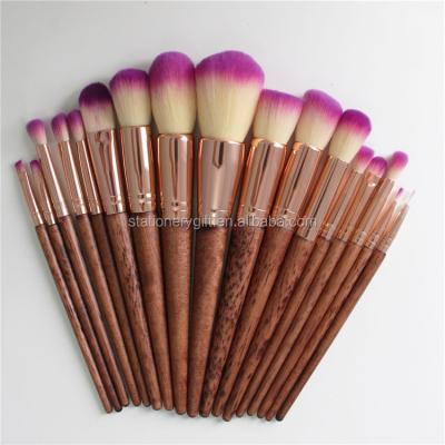 China Angular Blush EVAL Custom High Quality Makeup Brush 17 Pieces Makeup Brush Set Rubber Makeup Brush for sale