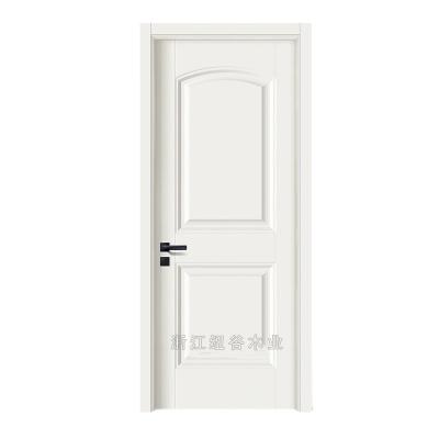 China Fashion Modern Interior Economic White Primer Wooden Apartment / Molded Door for sale