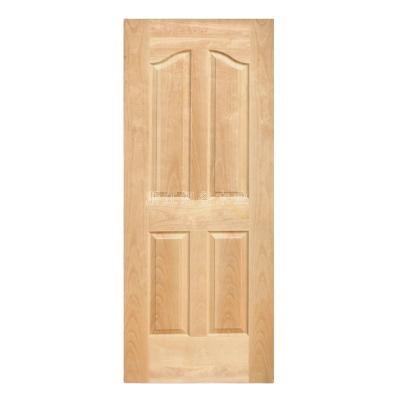 China NW-004 Modern Natural Birch 4 Panel Laminate Wood Door Skin Design for sale