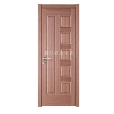 China Modern Cheap Price NW-010 Design Wooden MDF Veneer Molded Solid Wood Door for sale