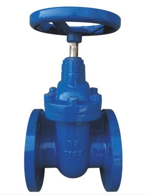 China Gear Operated Metal Seat Gate Valve Blue With Cast Iron Ductile Iron Body for sale