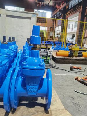 China F4 Válvula de puerta de tubería resistente con bridas DN50-DN800 para uso industrial en venta