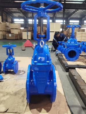 China GGG40 / GGG50 Wedge Gate Valve With Cap And Gearbox And Electric Actuator for sale