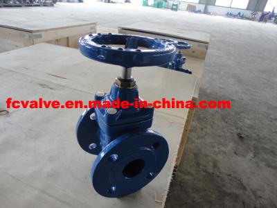 China PN10/PN16 Válvula de puerta de asiento blando resistente de hierro fundido con disco de cuña resistente en venta