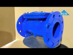oem rubber seat cast iron check valve with counterweight corrosion resistant