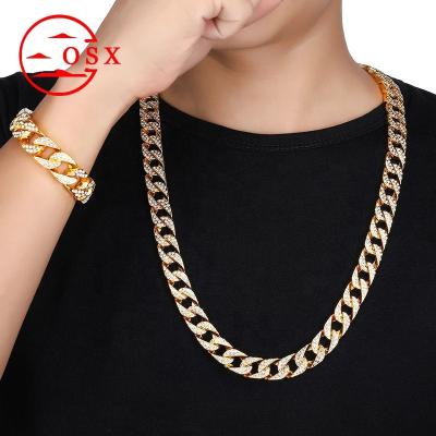 China Hip Hop Style Fashion Jewelry New 13mm Miami Diamond Cuban Chain Men's Bracelet Wholesale for sale