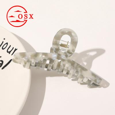 China Smart Casual Korean Hair Claw Cuts Hair Accessories Girl Bathing Chuck Hair Back Head Acetate Catching Hairpin for sale