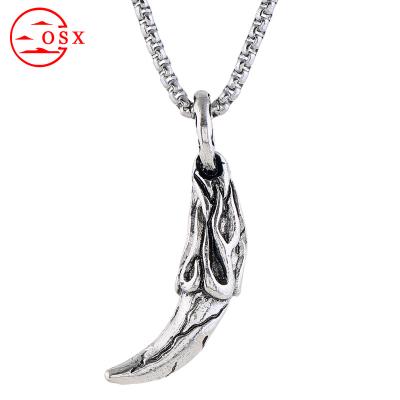 China Wholesale Religious Simple Horn Shaped Pendants and Fashion All-match Style Stainless Steel Sweater Charms for sale