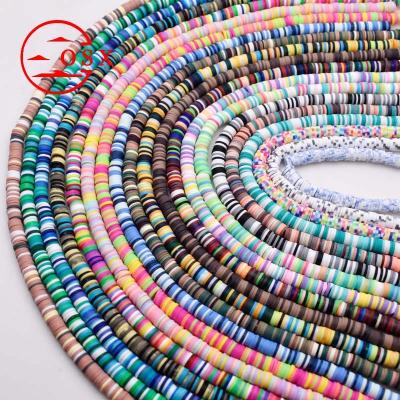 China Ceramic Wholesale Multi-Colors Polymer Clay Beads Loose Spacer Handmade Beads For Jewelry Making, Heishi Beads for Bracelet Making for sale