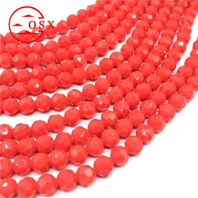 China Colorful Jewelry Beads New OSX Football Shape Mixed Color Electroplating Crystal Glass 32 Facet Rondelle Beads For DIY Jewelry Making for sale