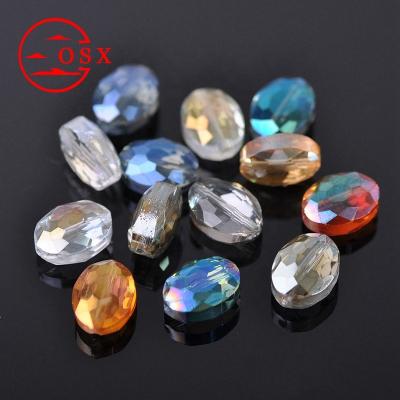 China Colorful Jewelry Beads Wholesale Animal Eye Beads 12x9mm 16x12mm 20x16mm Oval Crystal Faceted Glass Loose Beads Oval CZ Beads For Bracelets Necklace for sale