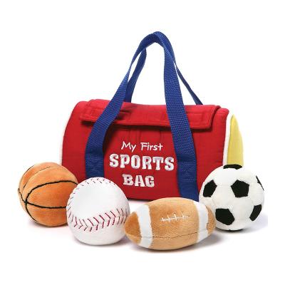 China Custom Cute Low Plush Moq Baby Kids Football Basketball Baseball Baseball Sports Bags Plush Toy Stuffed Plush Toys for sale