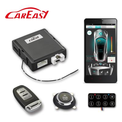 China Passive Keyless PKE Entry Car Alarm PKE Push Button Engine Start Stop System with Remote Start and Real-time Car Status Display on Smartphone APP for sale