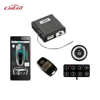 China Passive Keyless Car Alarm PKE Entry GPS/GSM Push Button Engine Start Stop Key Stop System with Alarm Triggers by Shock/Doors/Trunk/Ignition Sensor for sale