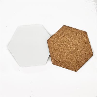 China Durable Hexagon Anti Slip Sublimation Blank DIY Customized Blank MDF Square Coaster Hardboard Coaster Sublimation Coaster Coaste r4inch for sale