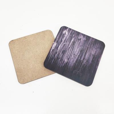 China Factory Best Square 90mm Single Viable Quality Square Blank Blank MDF Sublimation MDF Coaster Factory for sale