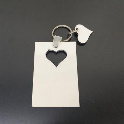 China DYE Sublimation Heat Press Wooden Souvenir Photo Key Chain Custom Germ Free Key Chain for sale