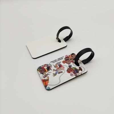 China DYE Sublimation Heat Press Travel Decorating Accessories Custom Sublimation MDF Blank Luggage Tag for sale