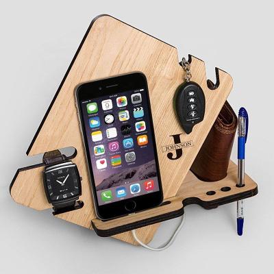 China 2021 Dye sublimation heat press 2021 custom sublimation printing phone holder blank wooden sublimation phone holder stand for sale